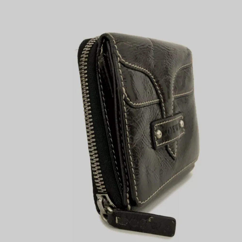 LOEWE Logo Patent Leather Bifold Wallet/7AE0149 - Picture 2 of 8